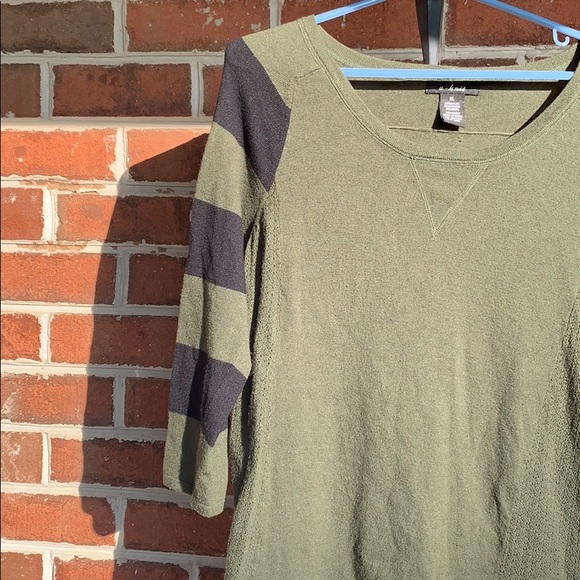 u - knit 3/4 sleeve sweater top - Picture 3 of 6